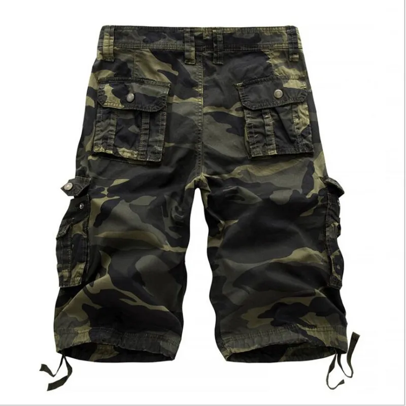 Vojaške Camo Tovora Hlače 2020 Poletje Moda Prikrivanje Multi-Žep Homme Vojske Priložnostne Hlače Bermudas Masculina kolena hlače
