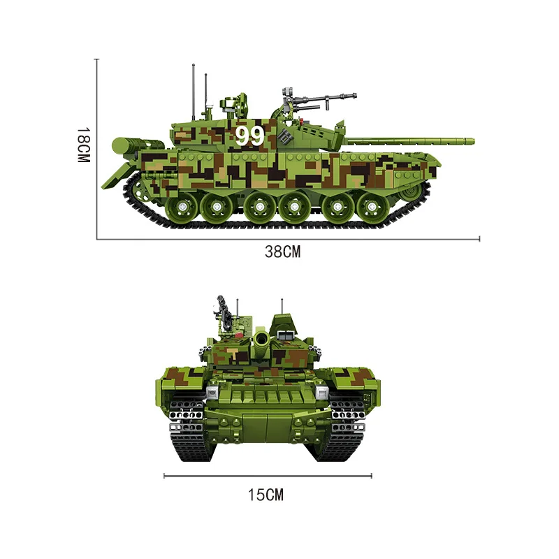 Vojaški Tank Svetovne Vojne, Orožje Tip 99 Tank gradniki Vojske WW2 Orožja Tehnika Opeke Izobraževalne Igrače, Darilo Za Otroke