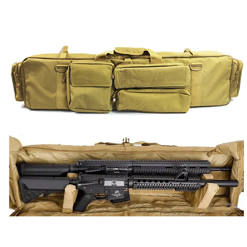 Vojaško Pištolo Vreča za Nahrbtnik Dvojno Puška Vrečko Primeru za M249 HK416 AVGUST AR15 G36 OBSTAJA Airsoft Karabin Izvajanje Vrečko z naramnico