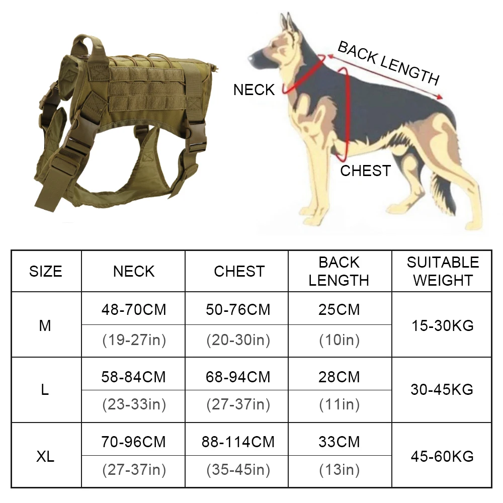 Vojaško Taktično Pes Pas K9 Za Velike Srednje Pse nemški Ovčar delovno usposabljanje Lovski telovnik pasovi psa dodatki