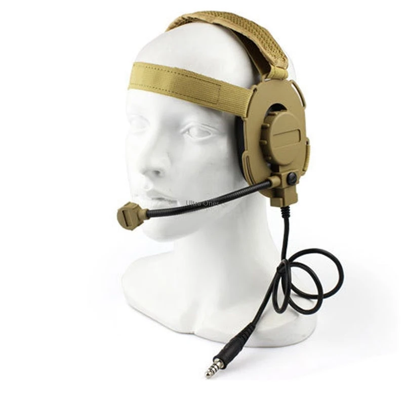 Vojaško Taktično Slušalke Airsoft Puška za Lov Paintball Slušalke z PRITISNI in govori, Streljanje, Boj proti Cs Wargame Slušalke