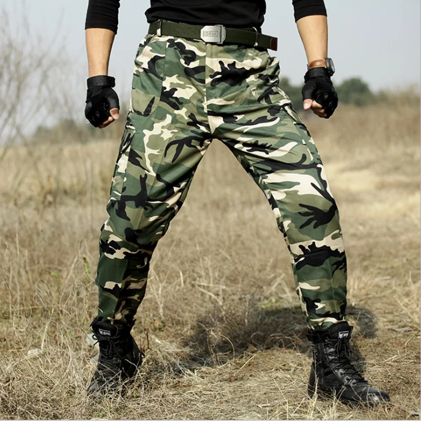 Vojaško Uniformo Taktično Hlače Moški Boj Proti Multicam Sopihanje Tatico Oblačila, Uniforme Militar Black Python Dna Lovska Oblačila