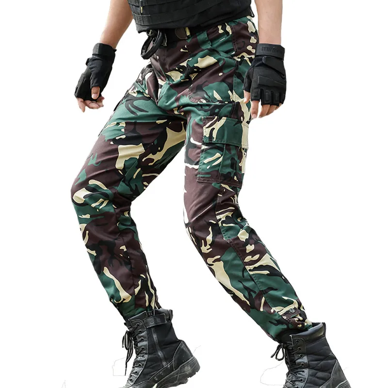 Vojaško Uniformo Taktično Hlače Moški Boj Proti Multicam Sopihanje Tatico Oblačila, Uniforme Militar Black Python Dna Lovska Oblačila