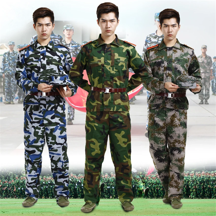 Vojaško Uniformo Taktično Prikrivanje Boj Oblačila Moških Vojski Special Forces Vojak Usposabljanja Za Delo Obrabe Odraslih Oblačila, Hlače Komplet