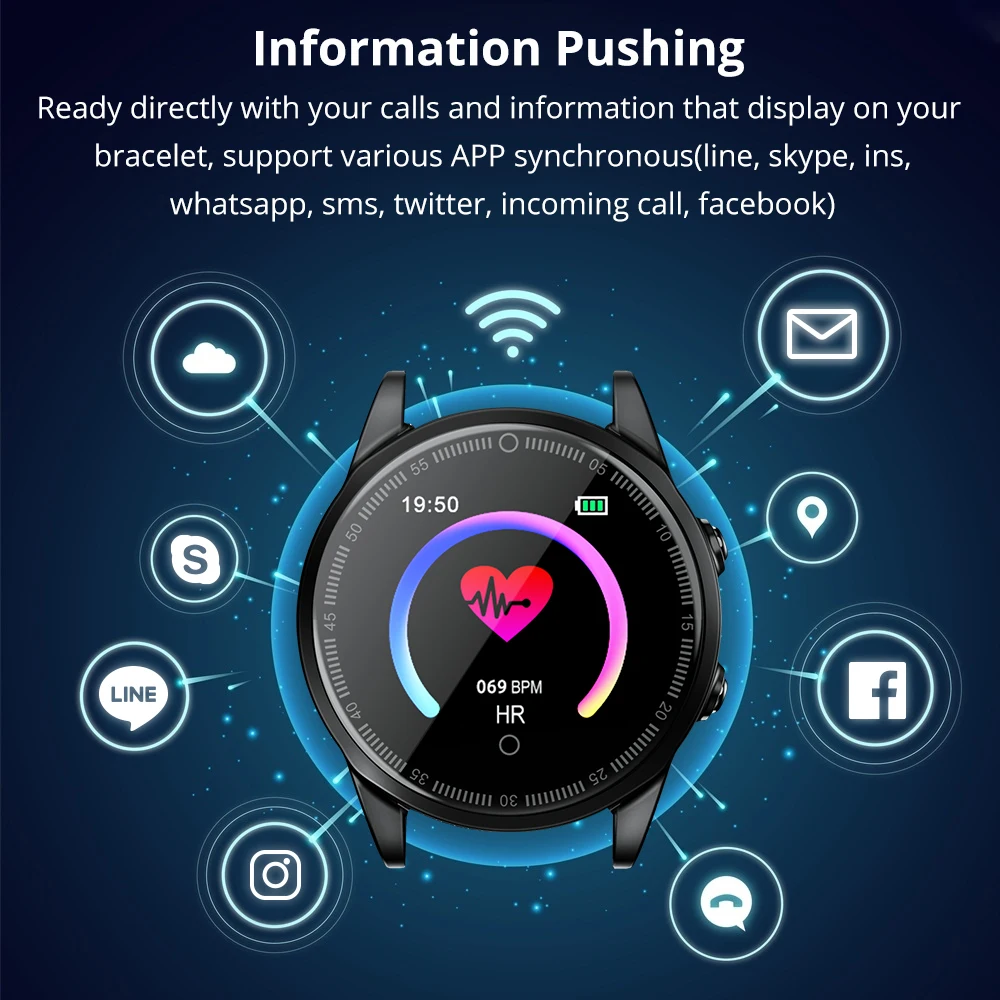 Vorke VK8 Pametno Gledati Bluetooth 1.22 palcev Zaslon na Dotik Dejavnosti Fitnes Tracker Smart Band za Vse Pametne telefone, PK V11