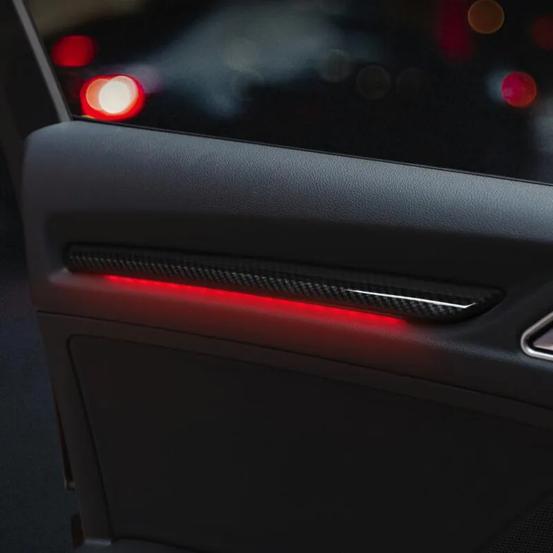 Vrata avtomobila LED Lučka za Kritje Prevleko iz Ogljikovih Vlaken Barve 4Pcs Za Audi A3 8V-2019 S3 Auto Notranje osvetlitve Okolja Dekoracijo ABS
