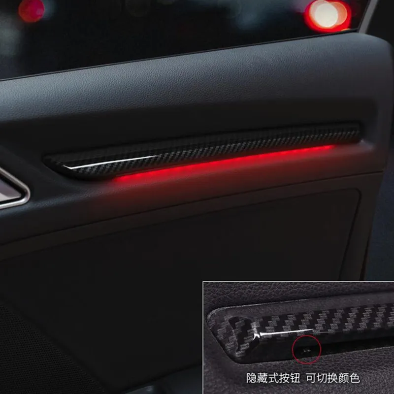Vrata avtomobila LED Lučka za Kritje Prevleko iz Ogljikovih Vlaken Barve 4Pcs Za Audi A3 8V-2019 S3 Auto Notranje osvetlitve Okolja Dekoracijo ABS