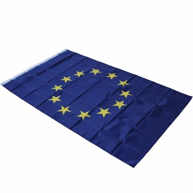 Vrh Grand Standard Poliester Eu, Evropske Unije, Zastave, Transparente, Modra Dekor S Kovinskimi Grommets Poliester, Ki Plujejo Pod Zastavo Padec Ladijskega Prometa