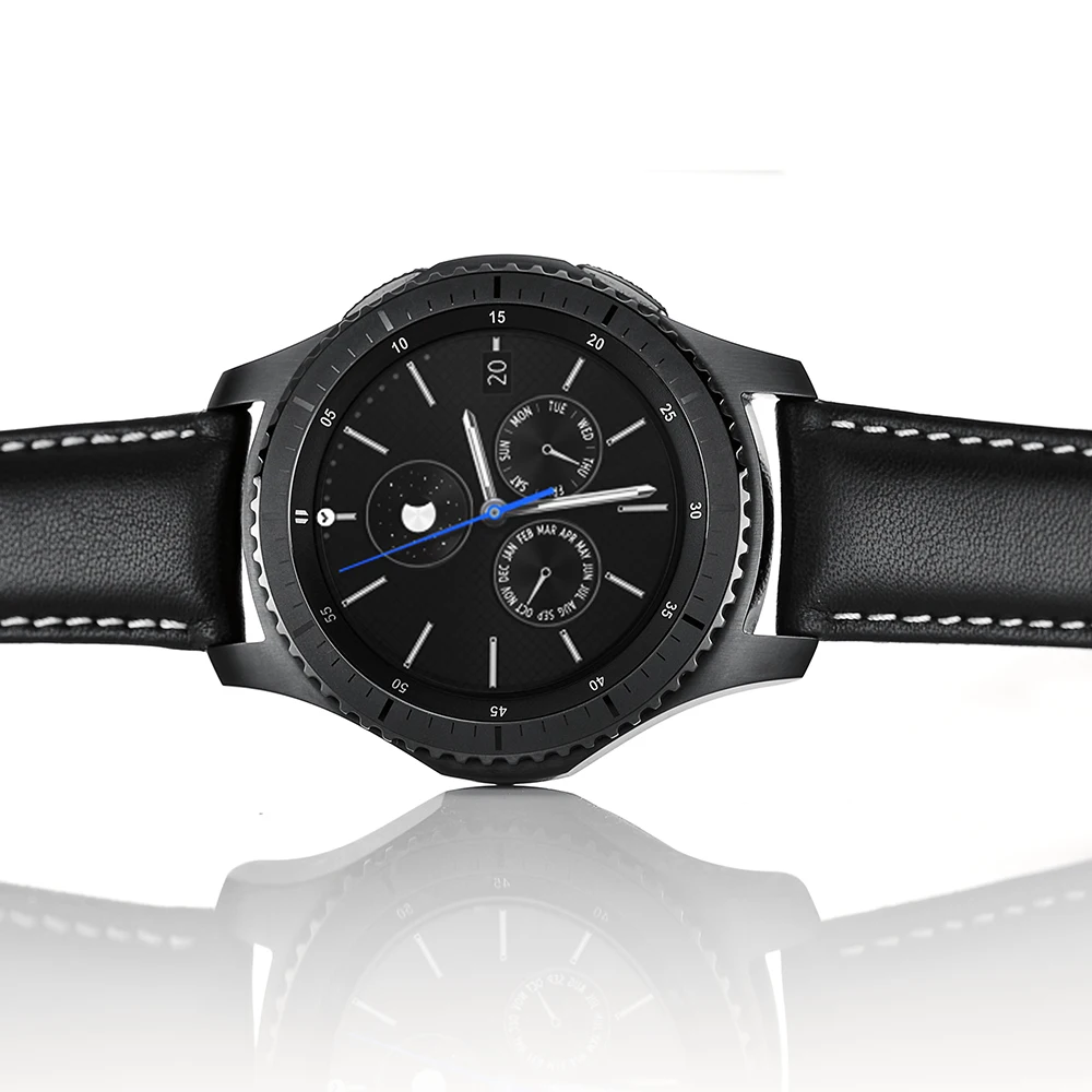 Vrhnjo Plast Tele Pravega Usnja Watch Band 22 mm Nadomestek za Samsung Prestavi S3 Classic / Obmejni Hitro Sprostitev Zapestje Trak Pasu