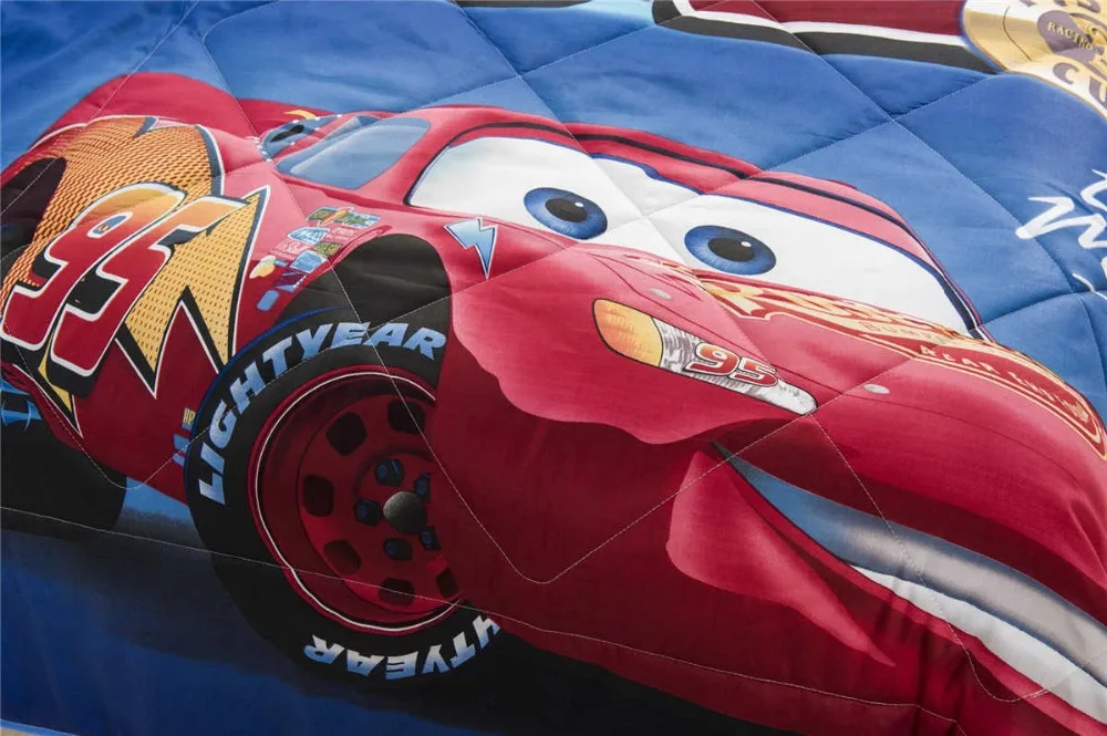 Vroče Disney Risanke Cars McQueen Natisnjeni Poletne Odeje Tolažnik Bedspread Eno Twin Polno Kraljica Velikosti Mehko Modra Barva Fant je Doma