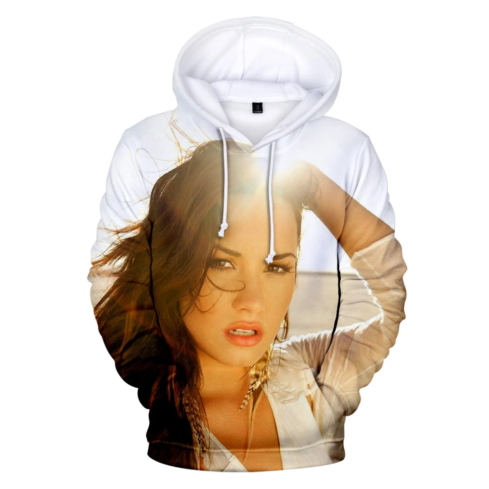 Vroče Moda, Jopice Demi Lovato Hoodies 3D Tiskanja Moški/Ženske Harajuku Long Sleeve Hooded Plus Velikost Jopice je Me0n