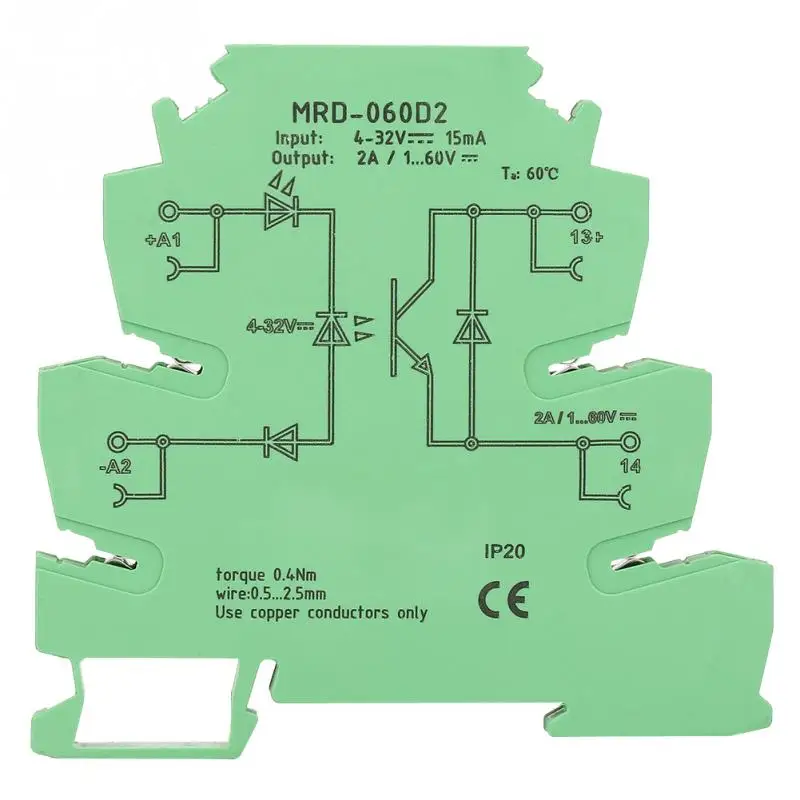 Vroče Prodaje Polprevodniški Rele Modul za Vnos DC NI DIN Rail Rele Modul Relais DC Polprevodniški Rele