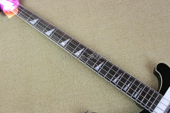 Vroče Prodaje ricken 4 strune bas kitaro backer Koreja strojne opreme visoke kakovosti brezplačna dostava črni barvi podrobnosti na razstavi