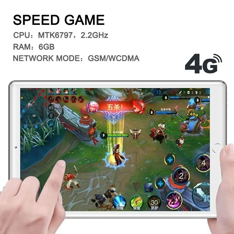 Vroče Prodaje Tabličnih računalnikih s 6 G+128GB Velik Pomnilnik 10 palčni zaslon Tablete 10 Core Android 9.0 Tablet Dual Sim Tablet 4G Telefonski Klic