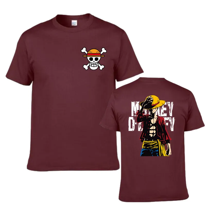 Vroče prodaje, za Moške Enem Kosu Luffy Harajuku Smešno Bombažne Majice s kratkimi rokavi Unisex Poletje Vaja Tshirts Anime Vrhovi Fant Darilo