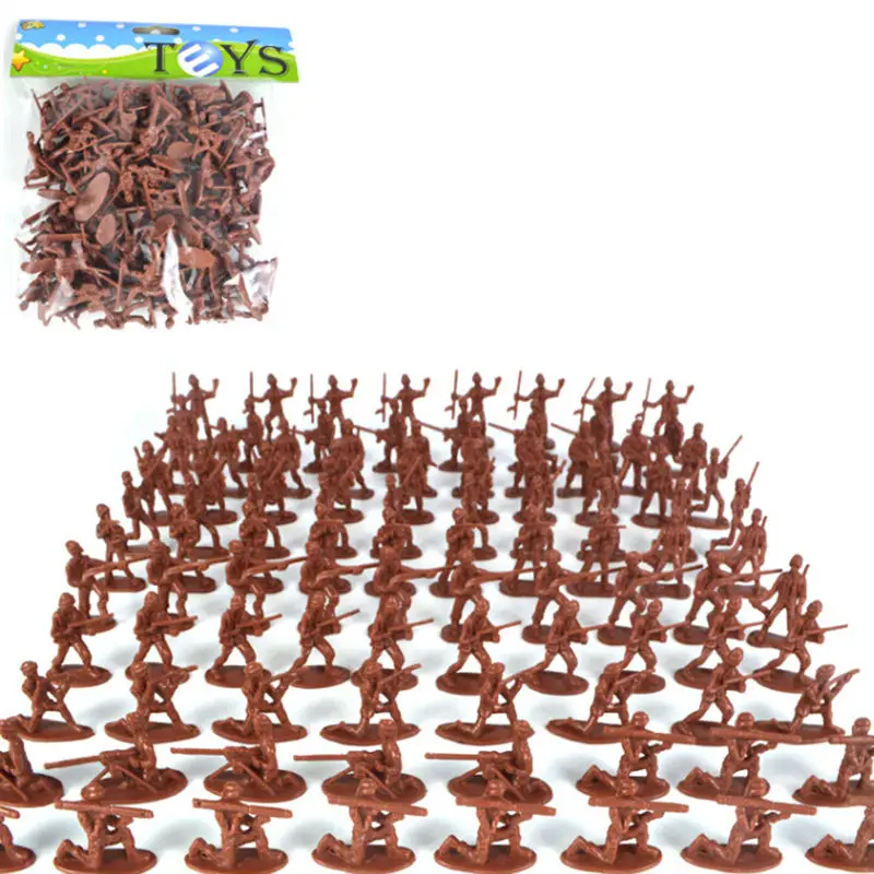 Vroče prodajo 100 kozarcev/set Mini Plastični Vojak Igrače Vojaki Nastavite Dejanje Slika Naključno veliko darilo za vaše otroke