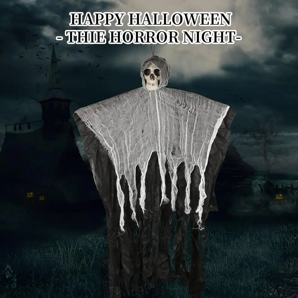 Vroče prodajo! Halloween Visi Lobanje Duha (Hiša Strahov), Ki Visi Grim Reaper Grozo Rekviziti Halloween Okraski