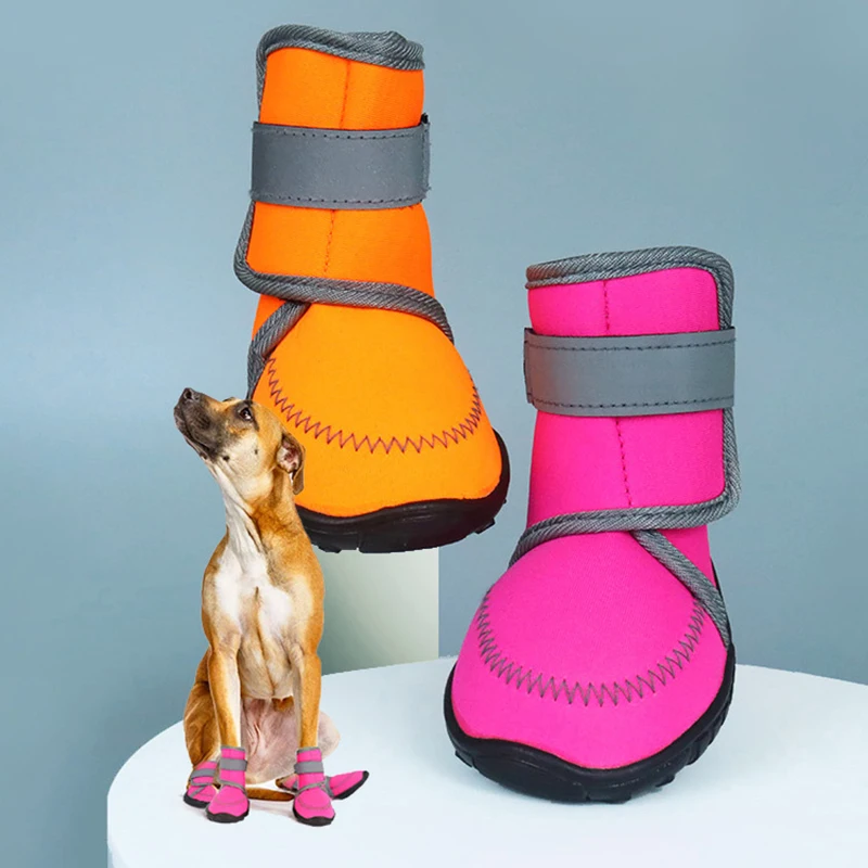 Vroče Prodajo Zimske Ljubljenčka Psa Čevlji Za Velike Pse Nepremočljiva Pozimi Toplo Čevlji Za Psa Nastavljiv Anti-Slip Čevlji Pes Za Majhne Pse