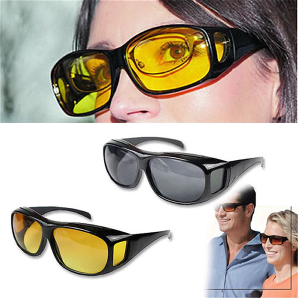 Vroče Vožnja Avtomobila Kritje Očala za Nočno Vizijo Očala Ženske Moški Rumene Leče, sončna Očala Očala UV Zaščita