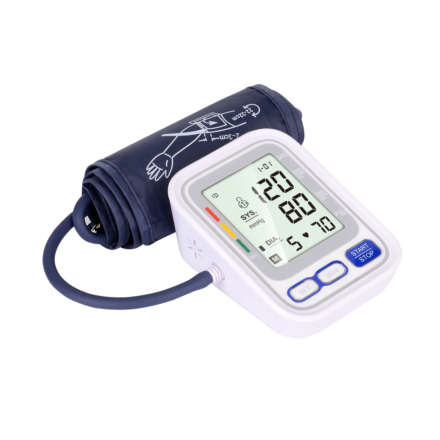 Vroče Zdravstvene Nege na Domu, Digitalni Lcd nadlaket Krvni Tlak Spremlja Srčni Utrip Meter Pralni Tonometer za Merjenje Samodejno
