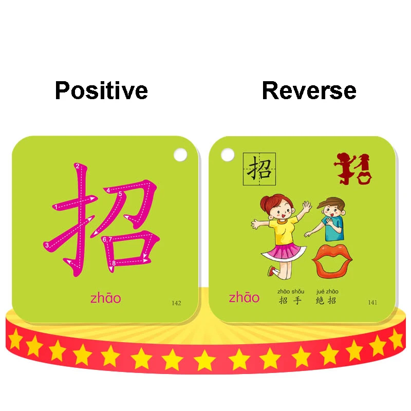 Vrtec Pismenosti Kartico 504 Listi Kitajske Znake Pictographic Flash Kartice Vol.3 za 0-8 Let, Dojenčki/Malčki/Otroci