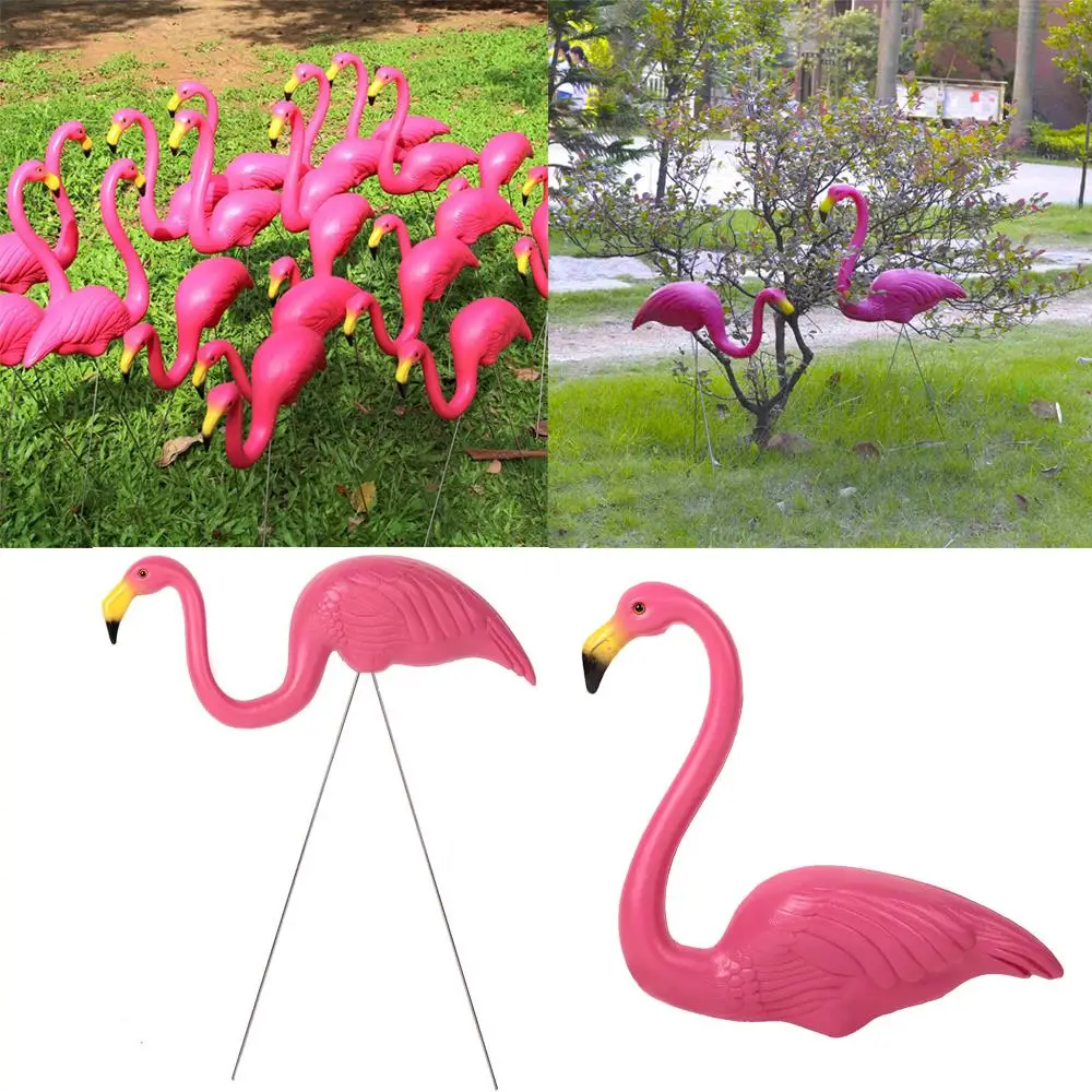 Vrtnarjenje na prostem Dekor Umetno Flamingo Vrt Vrt Dekoracijo, Dekoracijo Živali Model Oblikovanje Krajine Ptica 3pcs/Veliko