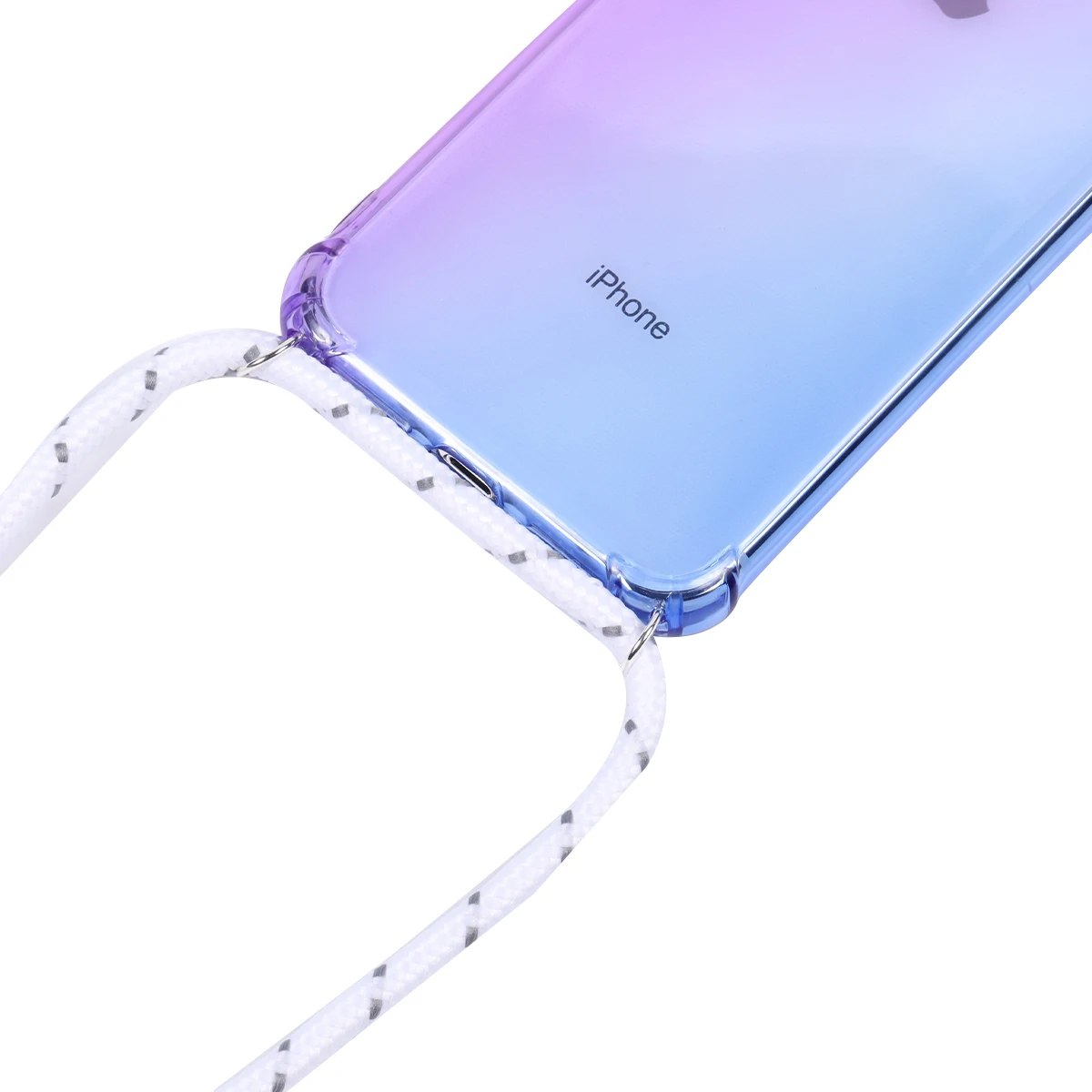 Vrvica za opaljivanje tega mavrica aurora pregleden primeru za Huawei honor 20 pro 10 lite V20 V30 9x 8x 8C člen 8A, 7A vrvica za opaljivanje tega ramo za vrv kabel