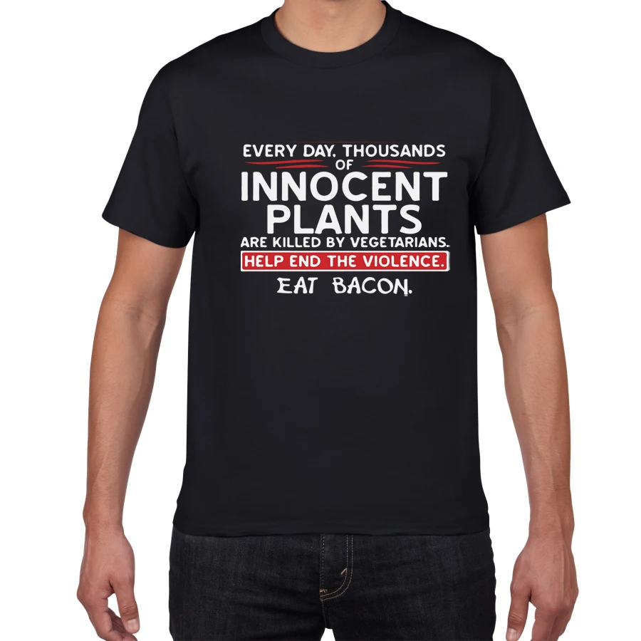 Vsakdanje tisoče rastlin, ki so ubili vegetarains smešno Majica s kratkimi rokavi moški Hipster Novost ulične Tee shirt homme moških oblačil