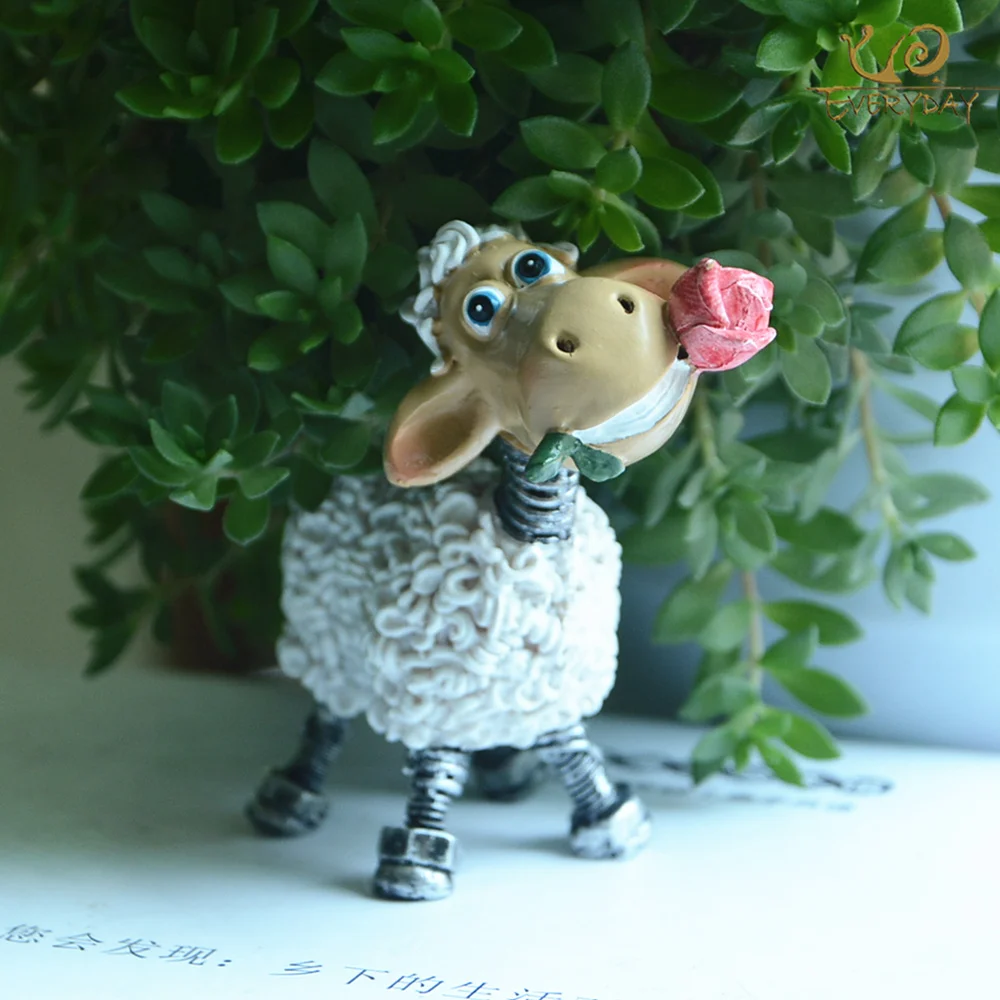 Vsakdanje Zbiranje Miniaturni Pravljice Vrt Mini Živali Ovce Figur Poroka Doma Bonsaj Dekoracijo Diy Obrti Dodatki