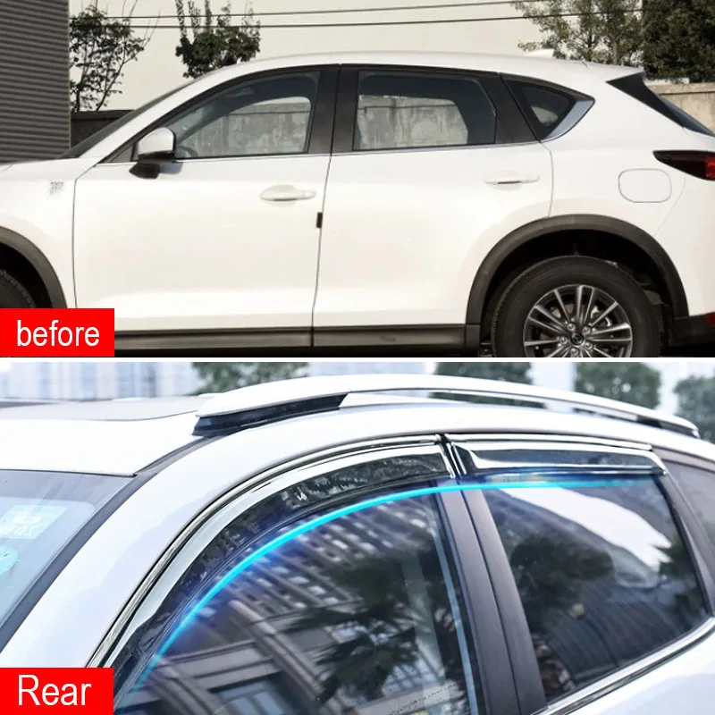 Vtear Za Mazda CX-5 Cx5 2019 2020 okno Vizir Windows Stran Sonce, Dež, Zaščito Ščit Zunanjost Telesa, Okrasni Dodatki
