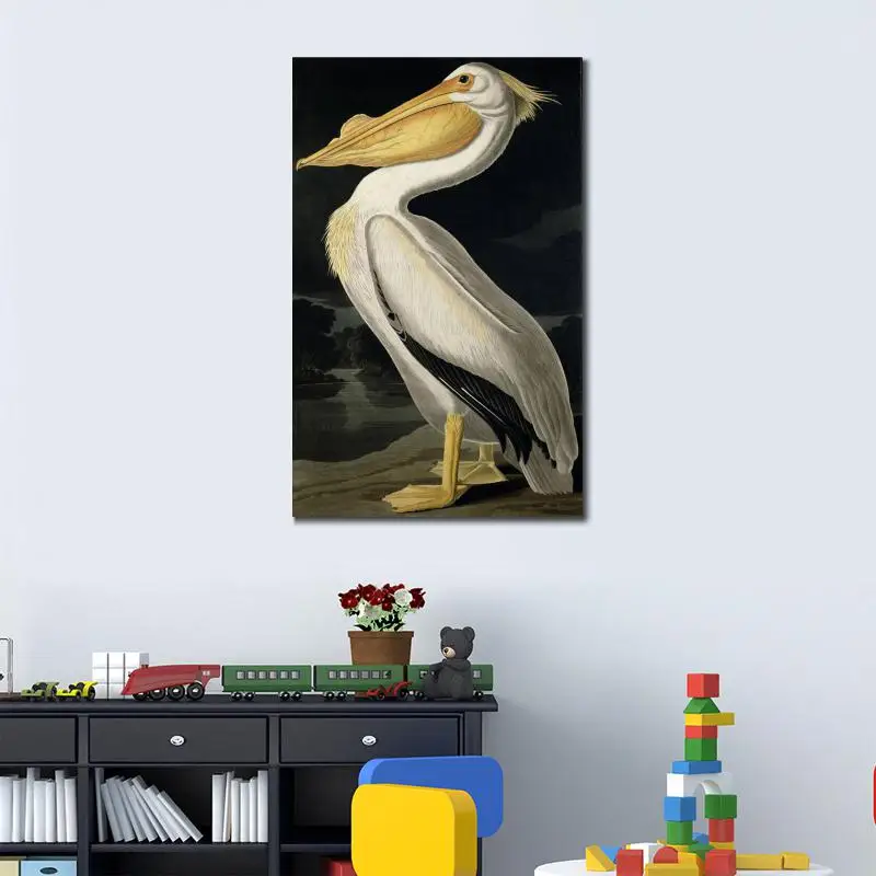 Wall art ptic oljnih slik Ameriški Beli pelicans John James Audubon slikarstvo ročno poslikane sodobne umetnine živali na platno