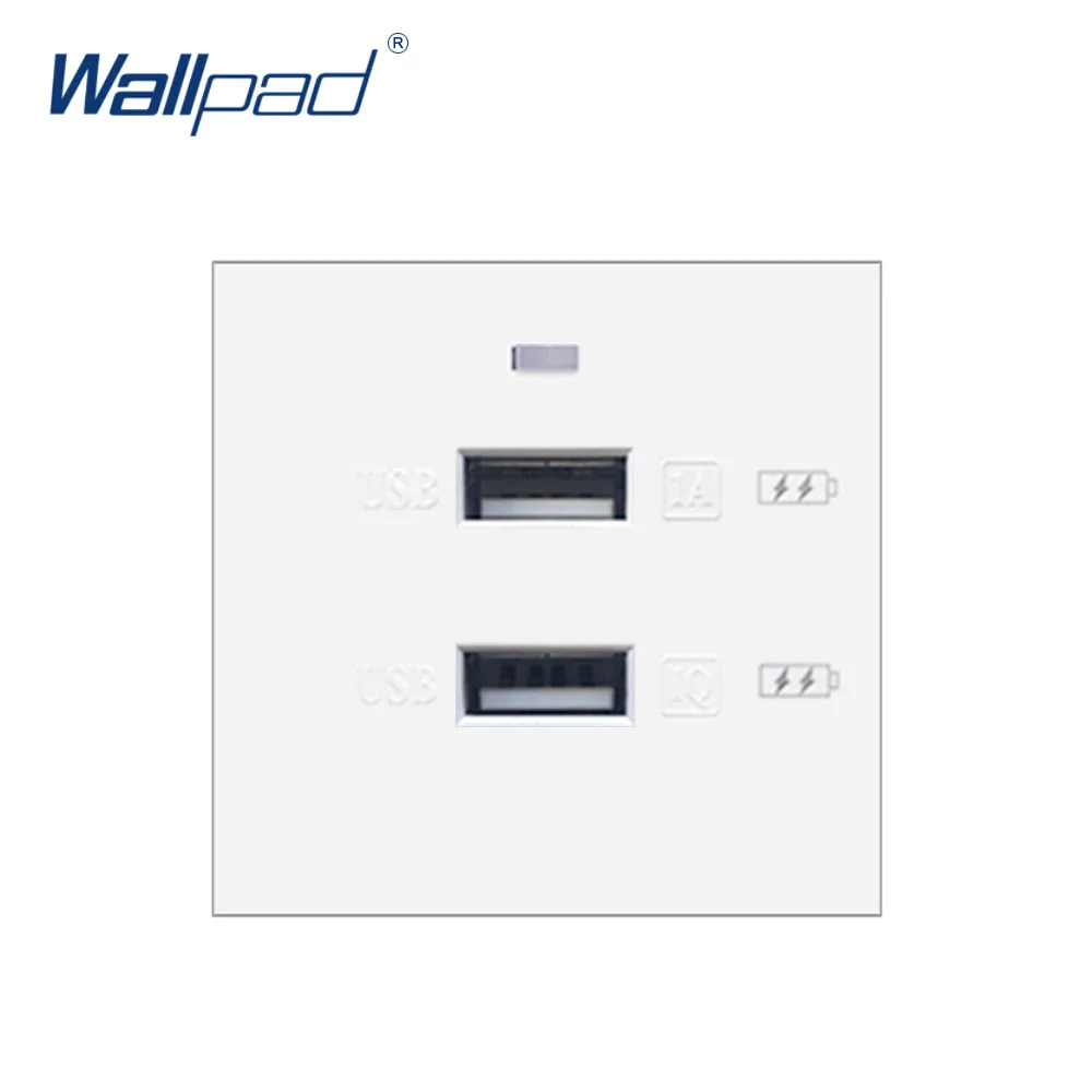 Wallpad Dvojno 2100mA Hitro Charing USB-Vtičnico 5V Izhod Funkcijsko Tipko Za Modul le 52*52mm