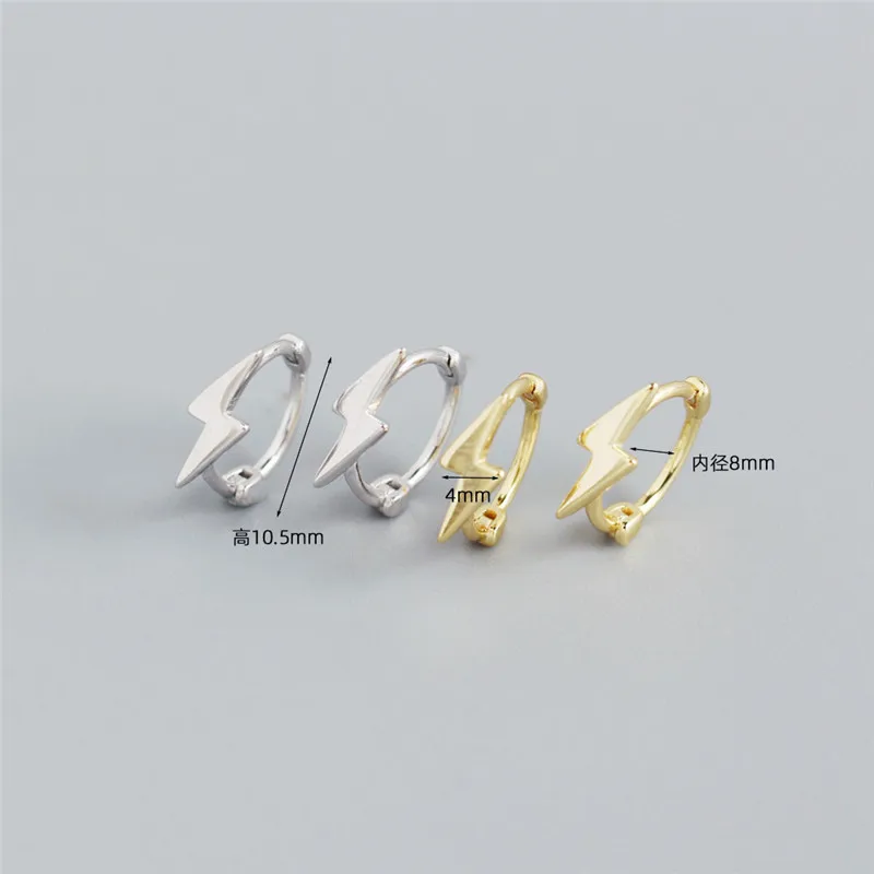 WANTME Pravi 925 Sterling Srebro Minimalističen Mini Strele Uho Sponke za Ženske korejski Moške Rock Hoop Uhani Prvotno Nakit