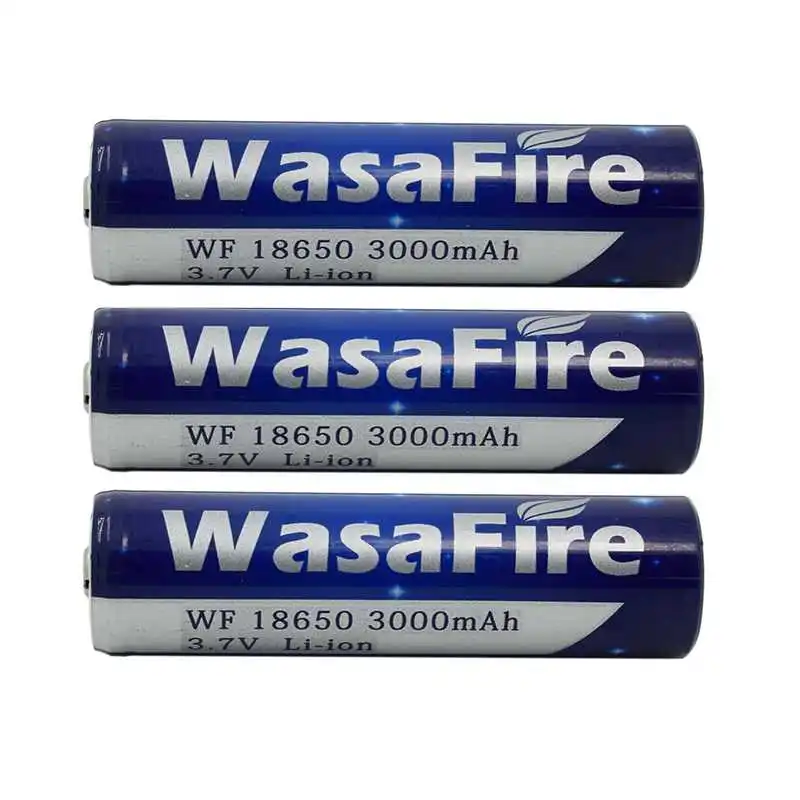 WasaFire 4x 3000mAh 3,7 V 18650 Li-ionska Akumulatorska Baterija + Polnilec Za LED Svetilko, Baklo Flash Luč Žaromet