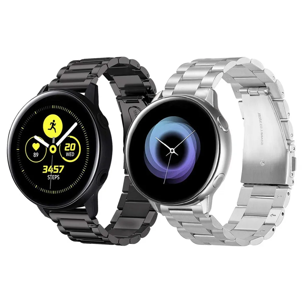 Watchband za Samsung Galaxy Watch 3 41mm/42mm/Aktivna 20 MM, Trak Jekla Zapestnico Pasu za Garmin Vivoactive 3/3 Glasba/Vivomove HR
