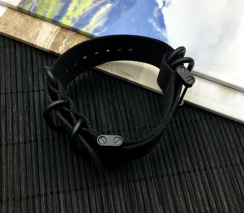 Watchband Črn 24 mm Zulu Trak Taktično Zgostitev Najlon Moški Gledajo Band+Adapterji+Nastavka Za Suunto Core Prečna Trak Brezplačna orodja