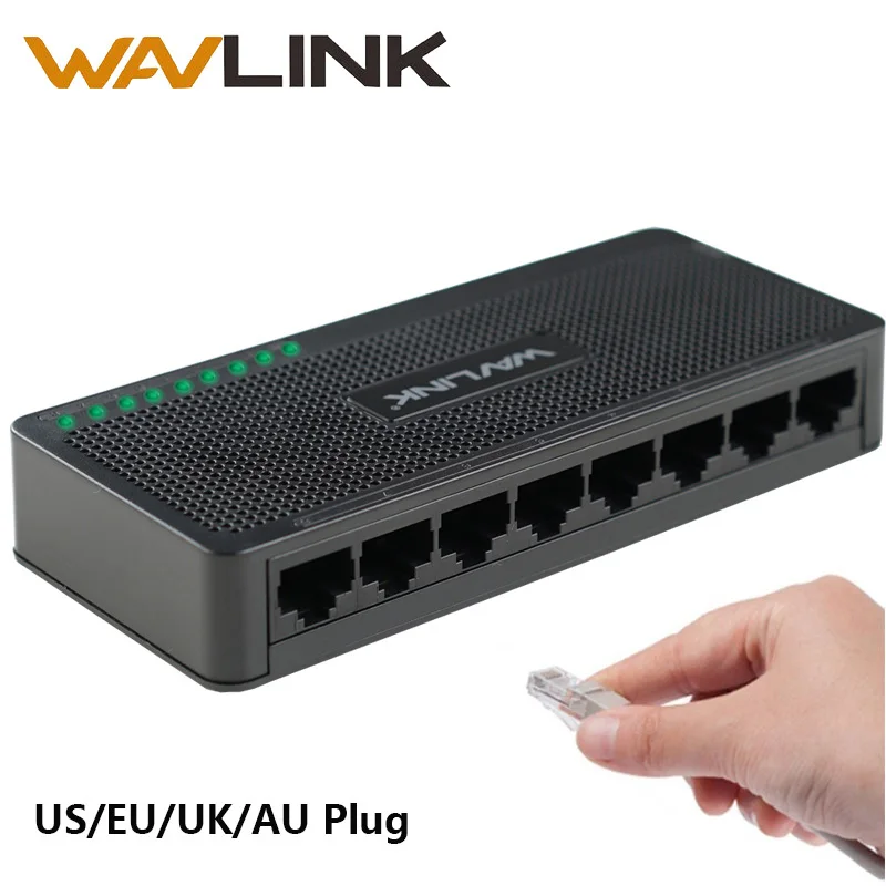 Wavlink 8 Port 10/100M hitro ethernet stikalo /Pametna Omrežja desktop stikalo power adapter LAN Hub Auto MDI/MDIX podpira Full /Half duplex