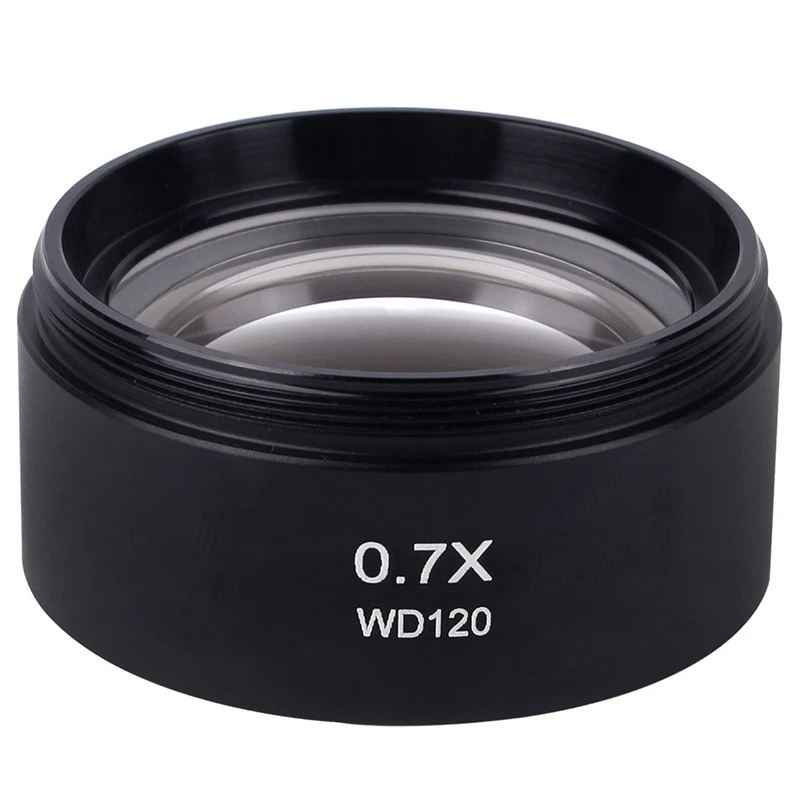 WD120 ZA 0,7 X Trinocular Stereo Mikroskop Pomožni Cilj Objektiv Barlow Leča 48 mm Navoj