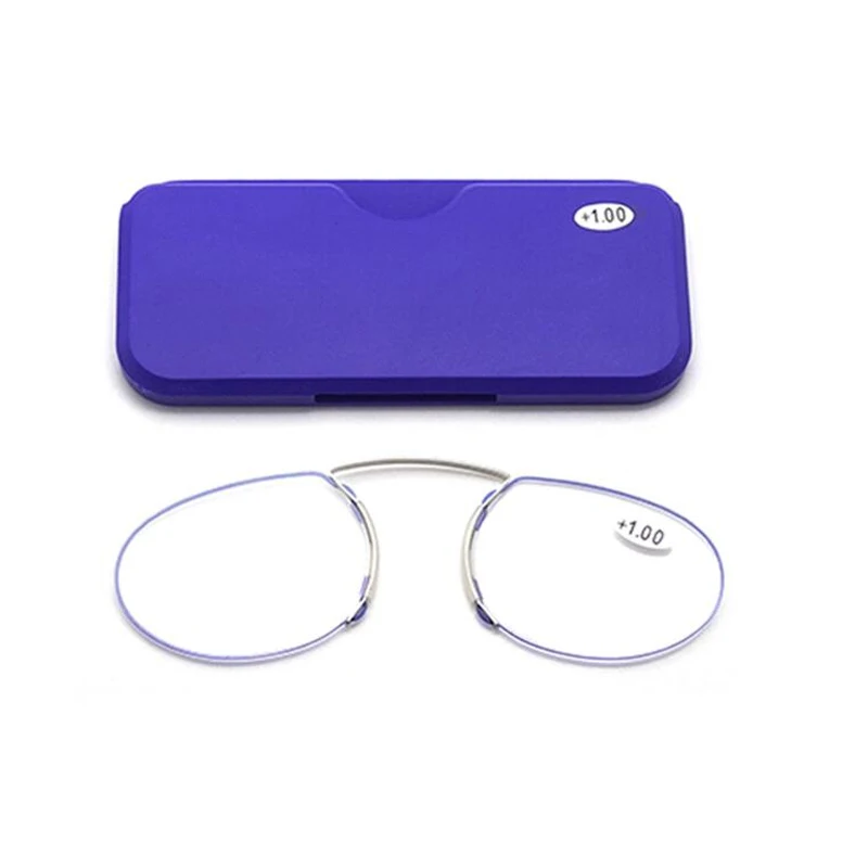WEARKAPERNewest Ultralahkih Mini Moški Ženske Žep Obravnavi Očala Tanke Pince-Nez Sponka za Nos Presbyopic Očala Št Roko TR Očala
