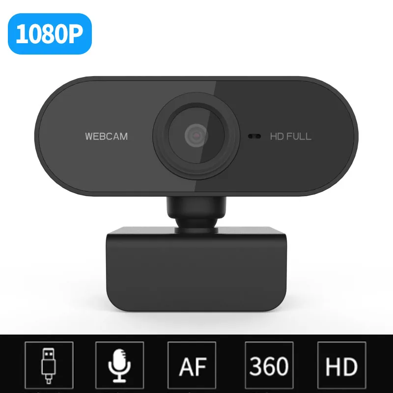 Webcam 1080P HD Mini Računalnik PC WebCamera Z Mikrofonom Vrtljiv Kamere Za Živo Video Calling Konferenca Dela