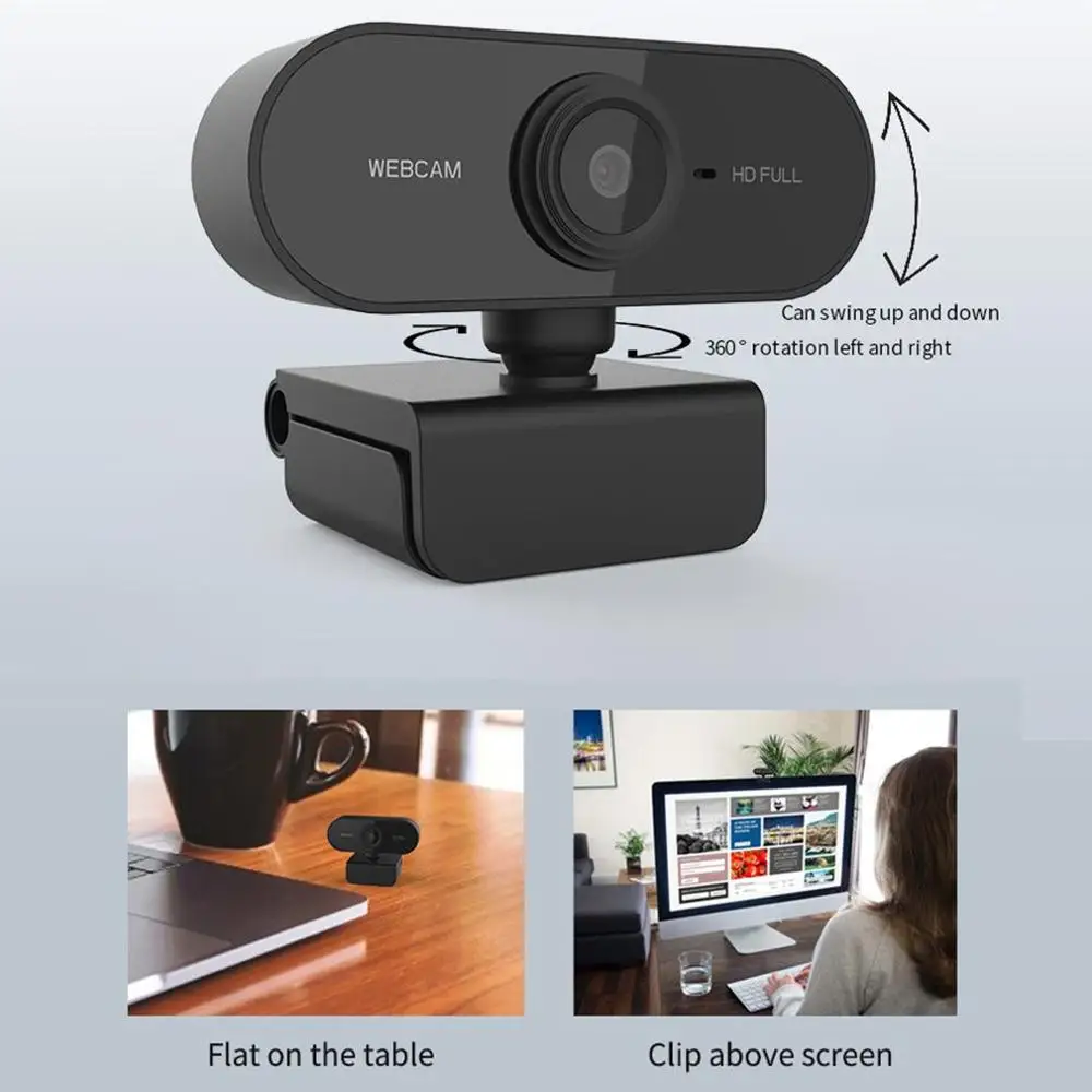 Webcam 1080P HD Web Kamera z Mikrofonom samodejno ostrenje USB 2.0 Spletna Kamera PC Desktop Mini WebCamera Cam Web Kamera za Računalnik