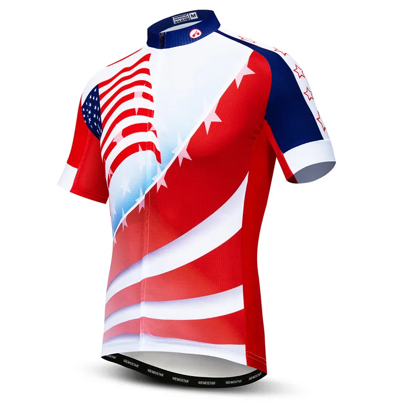 Weimostar ZDA Ekipa Kolesarjenje Jersey Majica Moški Poletje Šport Kolesa, Kolesarska Oblačila Maillot Ciclismo Quick Dry Pro mtb Kolo Jersey