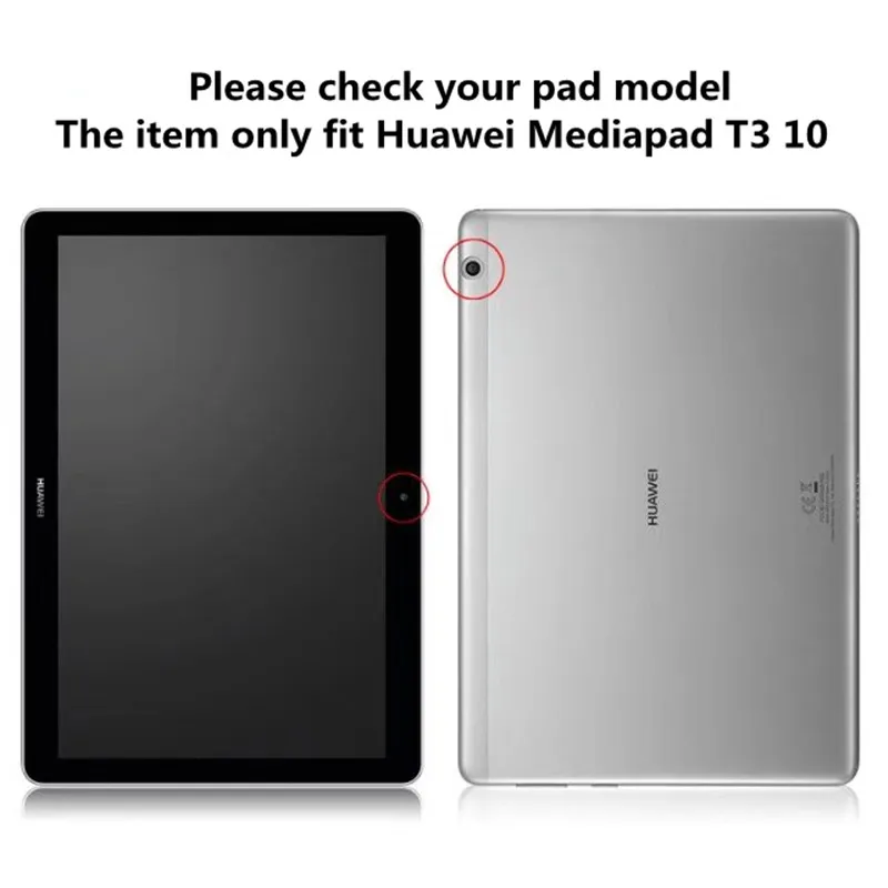 Wekays Za Huawei MediaPad T3 10 Srčkan Risanka Usnjena torbica Za Huawei MediaPad AGS-W09 AGS-L09 AGS-L03 9.6