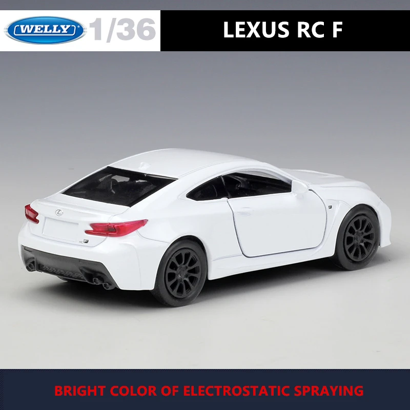 WELLY 1:36 Lexus RC F zlitine modela avtomobila pralni Simulacije Zbiranje igrač potegnite nazaj vozila Darilo zbirka