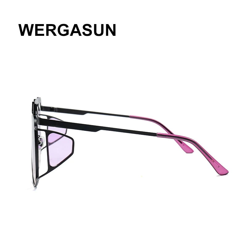 WERGASUN Nov Prihod Oversize sončna Očala Ženske blagovne Znamke Oblikovalec Moških Luksuzni Zrcalne Prevleke sončna Očala Ženska Očala uv400