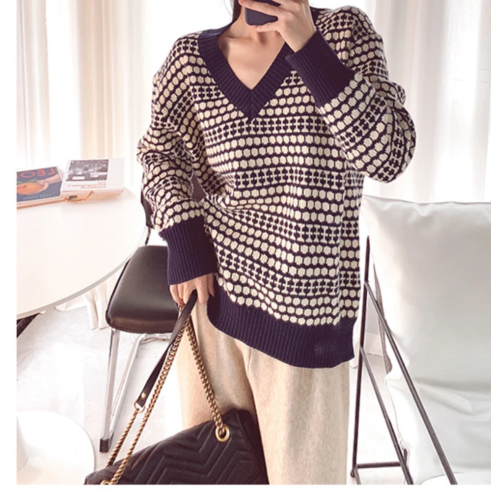 Werynica ženske vleči pulover vintage Proti-vrat kazak ohlapen pulover jersey mujer korejskem slogu kašmir truien dames джемпер женский