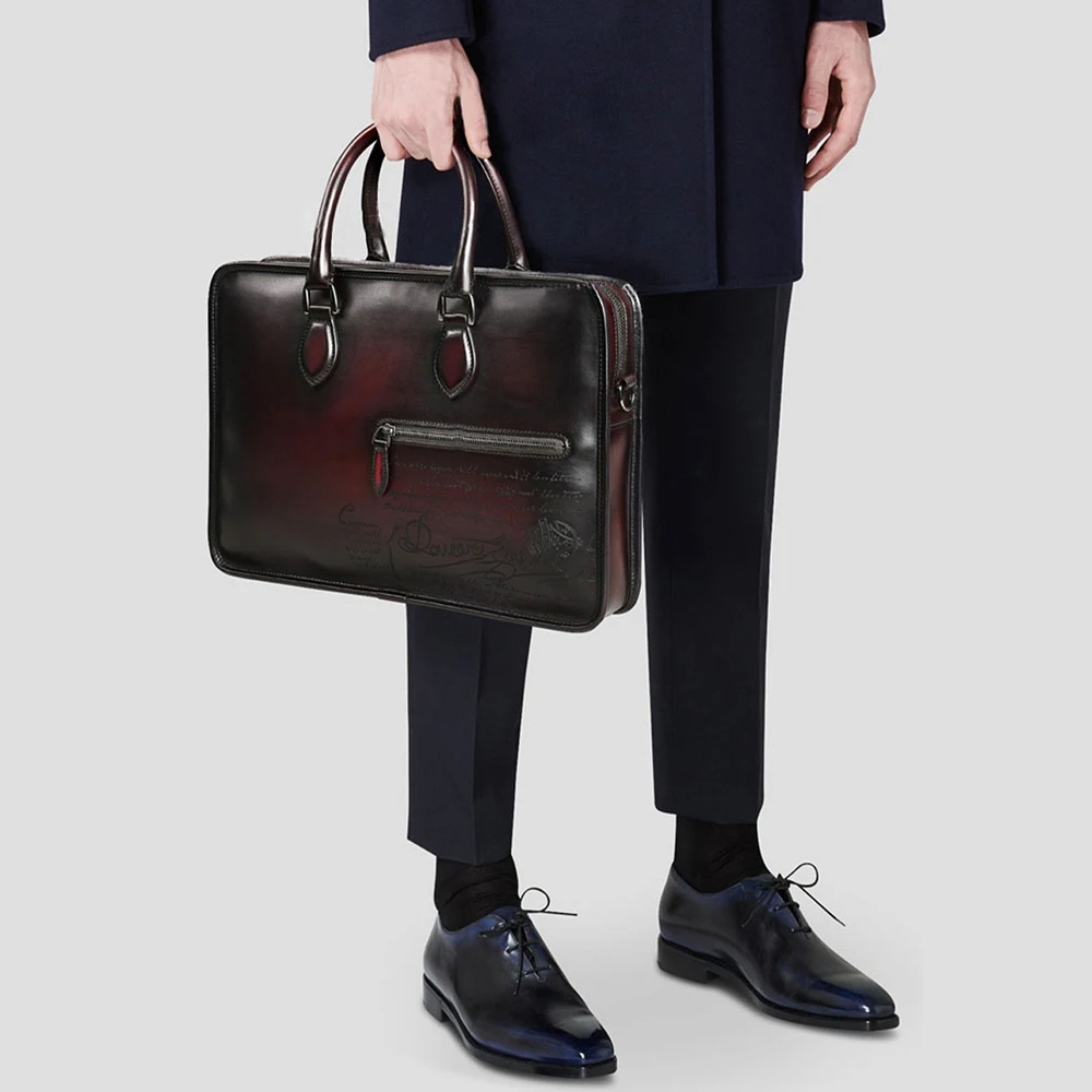 WESTAL moške aktovke, torbe za moške pravega Usnja Laptop torba luksuzne blagovne znamke desinger urad vrečko za moške porte dokument torbici