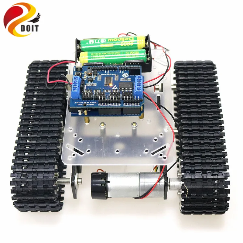 WiFi RC Smart Robot Tank Šasija z Dvojno DC Motor+ ESPduino Razvoj Penzion+ Motor Voznik Odbor za DIY Arduino Projekta T100