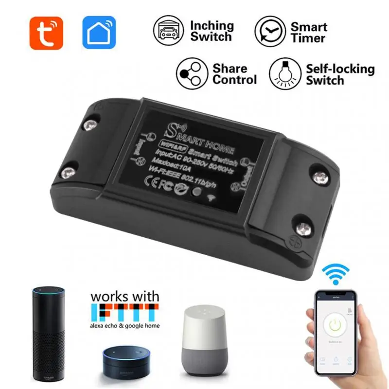 Wifi RF433 Smart Stikalo Breaker Modul Smart Življenje Tuya APP Remote Glasovni Nadzor Deluje Z Alexa googlova Domača stran Smart Home Čas