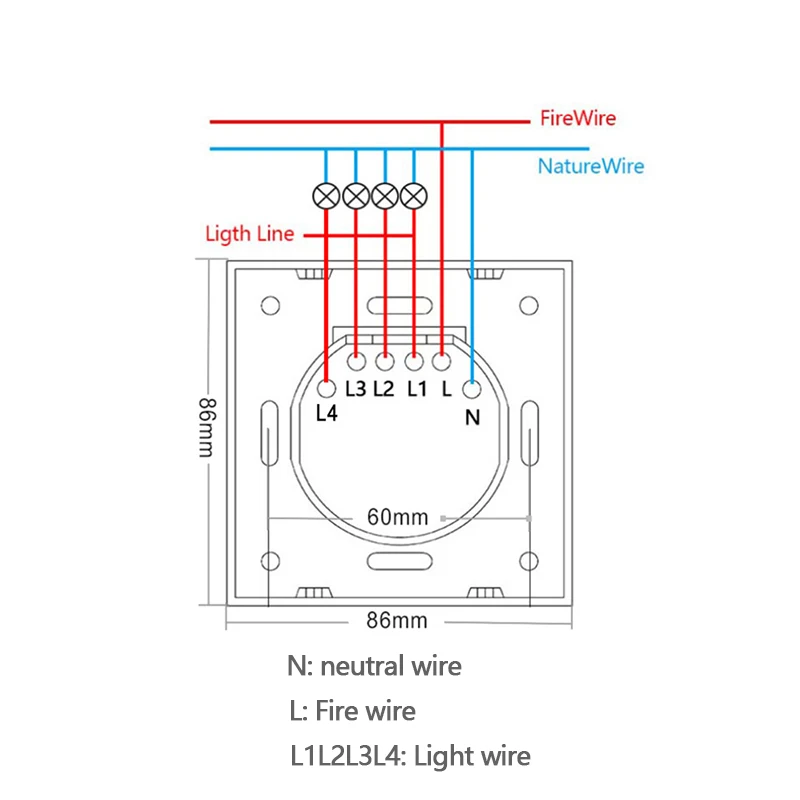 WIFI smart dotik stikala za luč APP daljinski upravljalnik podpira Alexa glasovni nadzor EU standard AC 110V-240V 1/2/3/4gang stikala Steno